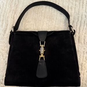 Gucci Black Suede Handbag